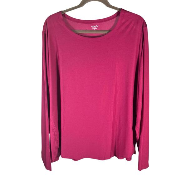 Old Navy Active CloudMotion Long Sleeve Top 3X Pink Go-Dry Perfromance Shirt New - Picture 1 of 11